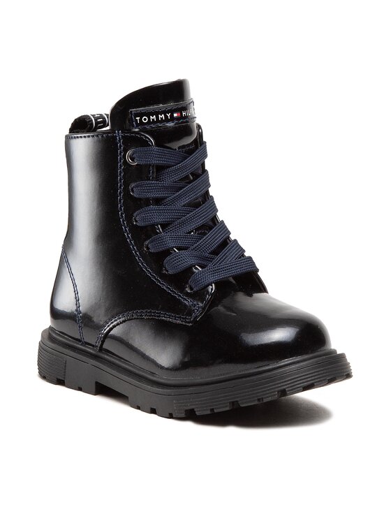 Tommy Hilfiger Tommy Hilfiger Trapery Lace-Up Bootie T1A5-32371-1237 S Granatowy