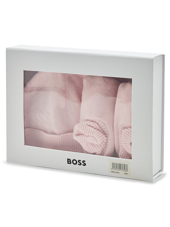 Boss Комплект шапка и чорапи J98421 Розов
