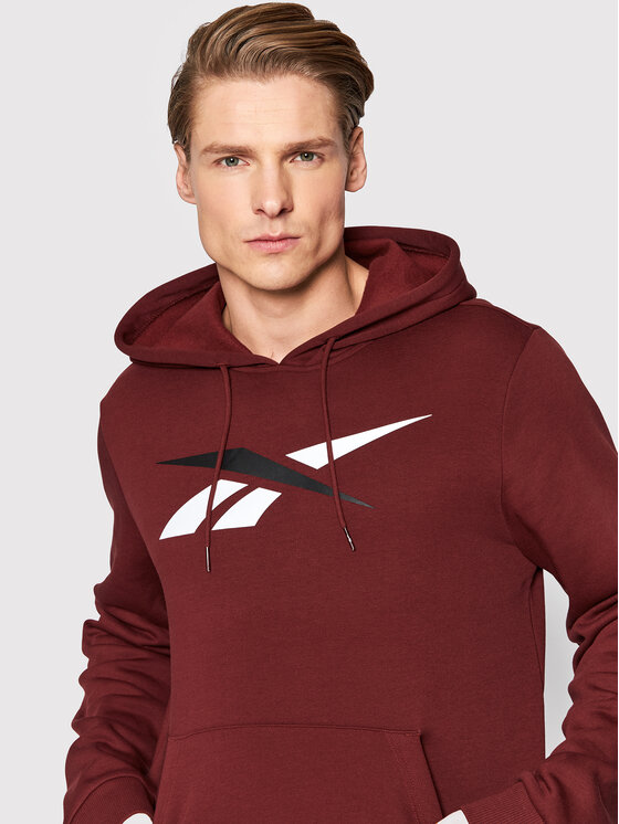 Felpa reebok uomo bordeaux sale