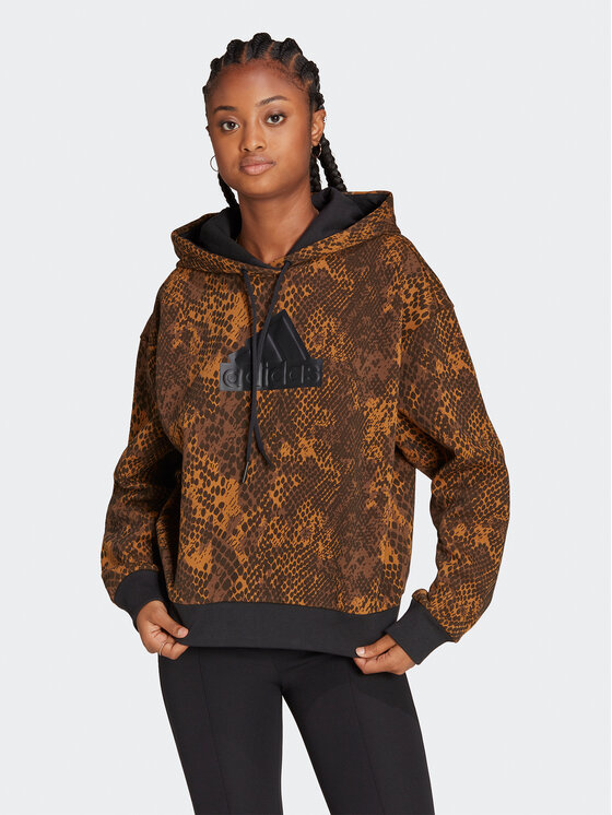 adidas Sweatshirt Future Icons Badge of Sport Hoodie HT4680 Marron Loose  Fit | Modivo.fr