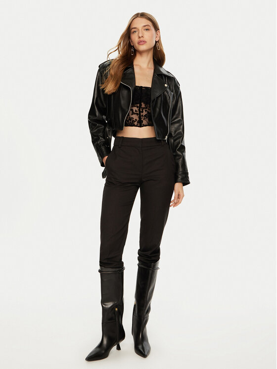 ACCESS FASHION ACCESS FASHION Kožená bunda 44-9301 Čierna Regular Fit