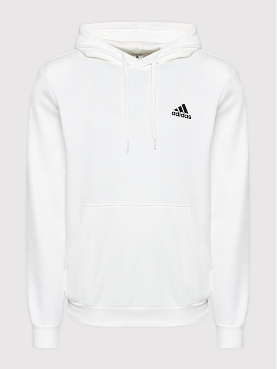 adidas adidas Majica dugih rukava FeelCozy Hoodie H12211 Bijela Regular Fit