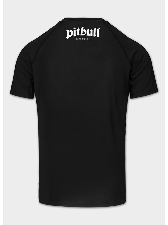 PITBULL PITBULL Koszulka techniczna LOGO PALMS Czarny Regular Fit