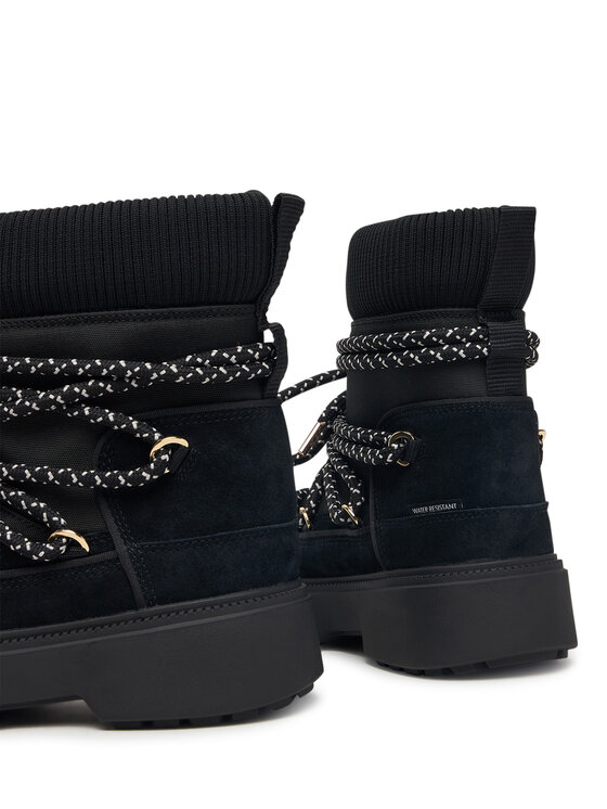 Tommy Hilfiger Tommy Hilfiger Stivali da neve Lace-Up Water Resist Snow Boot FW0FW09546 Nero