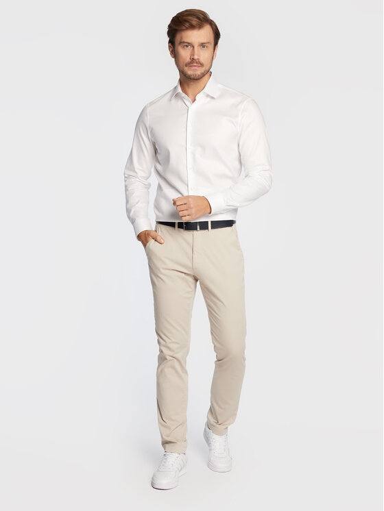 Camicia K10K108427 Bianco Slim Fit