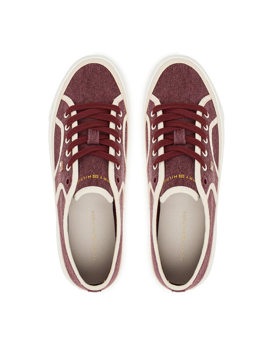 Tommy Hilfiger Tommy Hilfiger Tenniskingad Platform Vulc Sneaker Piping FW0FW09394 Bordoopunane