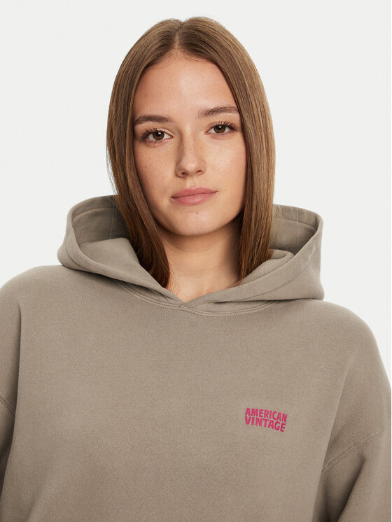 American Vintage American Vintage Felpa Izubird IZU03DH24 Marrone Regular Fit