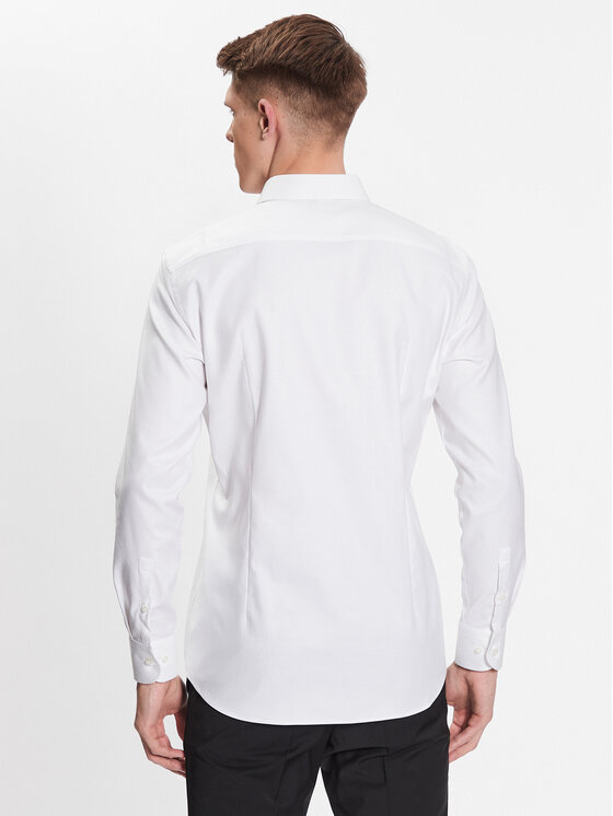 BOSS Boss Marškiniai 50470583 Balta Slim Fit