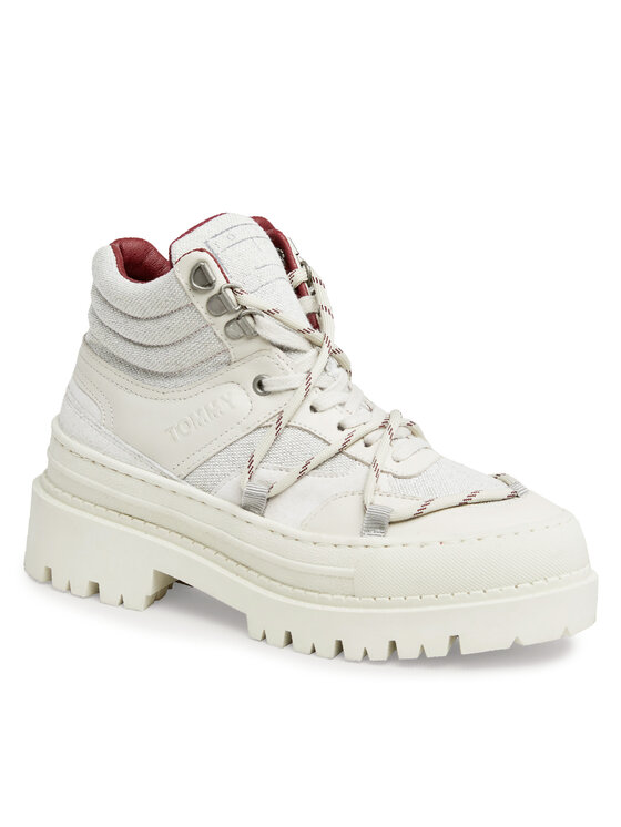 Tommy Jeans Tommy Jeans Schnürstiefeletten Tjw Hybrid Boot EN0EN02338 Weiß