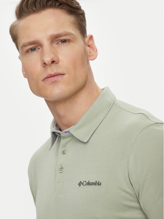 Columbia Columbia Тениска с яка и копчета Nelson Point 1772721 Зелен Regular Fit