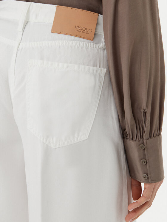 ViCOLO ViCOLO Džínsy DD5043 Biela Wide Leg