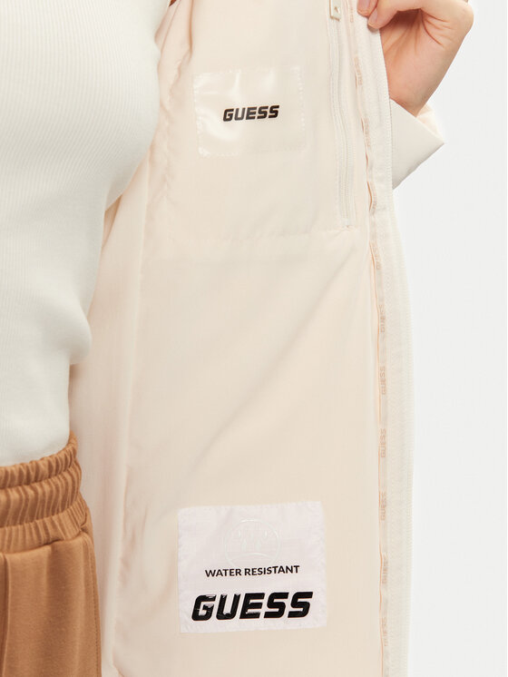 Guess Guess Kurtka puchowa V4YL04 WF3X0 Écru Regular Fit