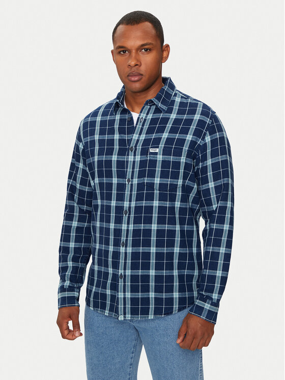 Wrangler Wrangler Koszula 112357231 Niebieski Regular Fit