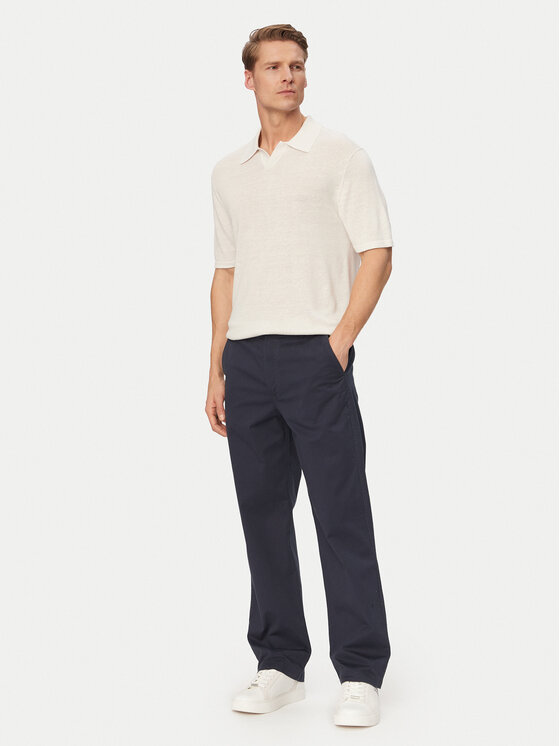 Calvin Klein Jeans Calvin Klein Jeans Chino nohavice 90s LV04RF619G Modrá Straight Fit
