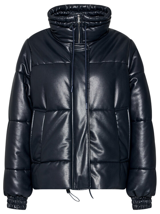 Sportmax Code Sportmax Code Яке от имитация на кожа Delta 74860205 Черен Relaxed Fit