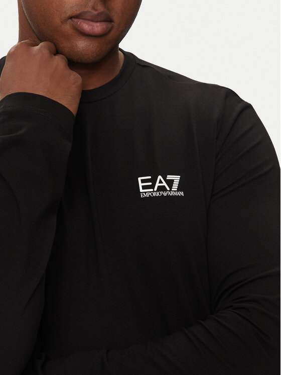 EA7 Emporio Armani EA7 Emporio Armani Тениска с дълъг ръкав 8NPT28 PJVQZ 1200 Черен Regular Fit