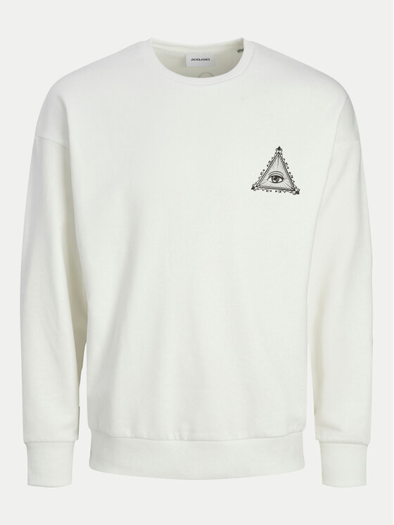 Jack & Jones Jack & Jones Mikina Mystic 12257735 Bílá Relaxed Fit