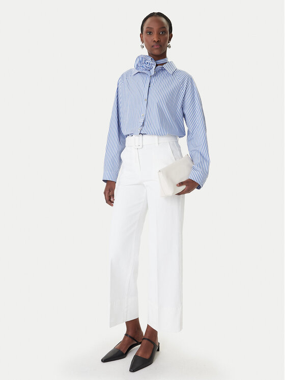 Marella Marella Pantaloni di tessuto Nicchia 2613131074 Bianco Regular Fit