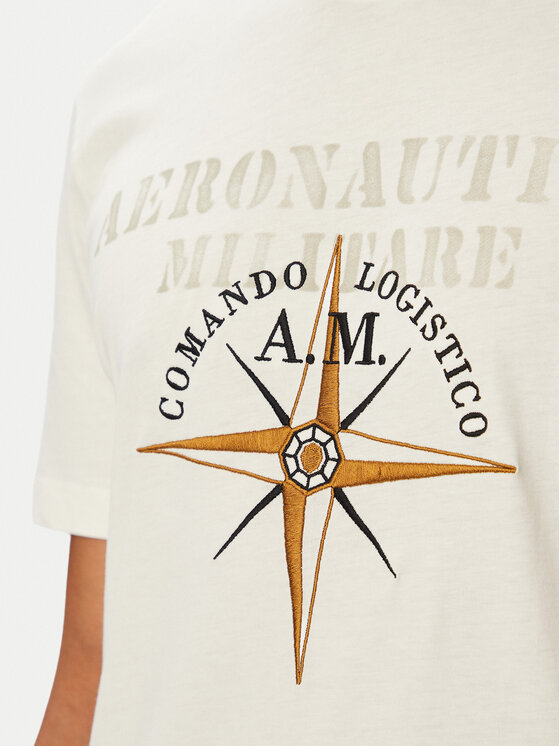 Aeronautica Militare Aeronautica Militare Тишърт 262TS2582UJ00750 Бял Regular Fit