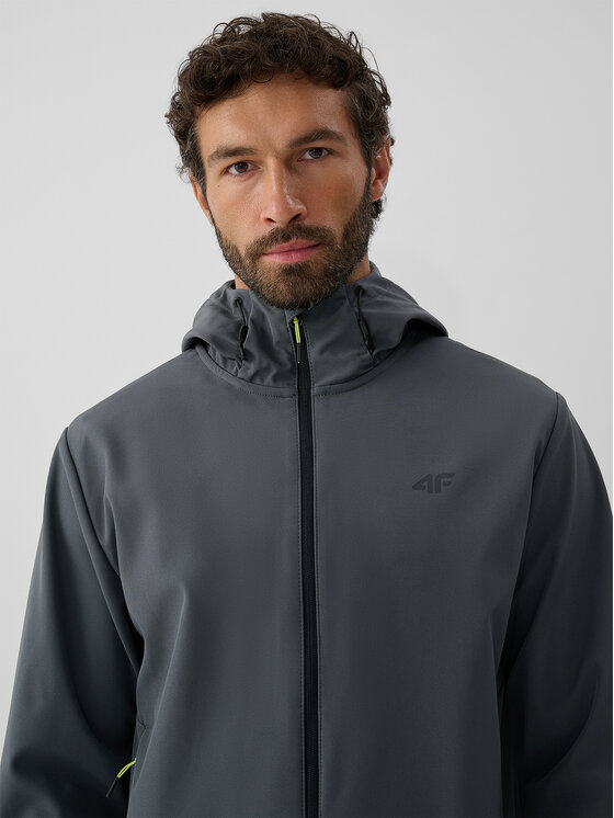 4F 4F Kurtka przejściowa URBAN COMMUTER Szary ciemny Regular Fit