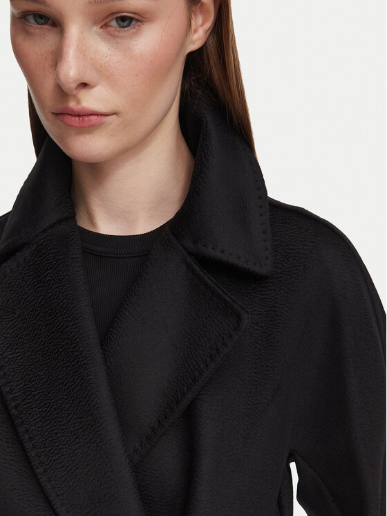 Weekend Max Mara Weekend Max Mara Vlněný kabát Resina 2625016021 Černá Regular Fit