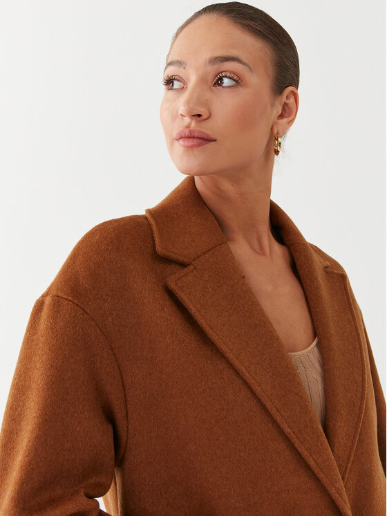 Guess Guess Cappotto di lana Elly W2BL0H WEWU0 Marrone Relaxed Fit