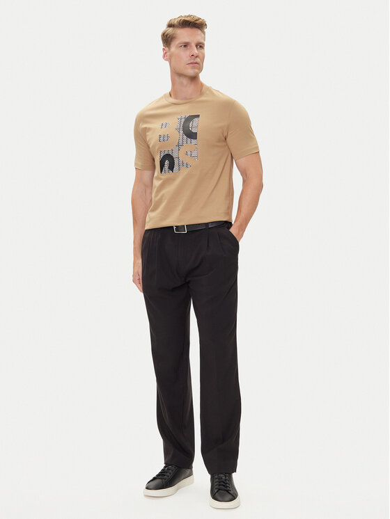 BOSS BOSS T-Shirt H-Thompson 655 50543901 Beżowy Regular Fit