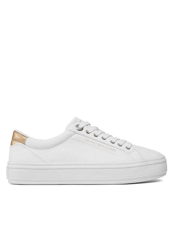 Tommy Hilfiger Tommy Hilfiger Tossud Essential Vulc Canvas Sneaker FW0FW07682 Valge