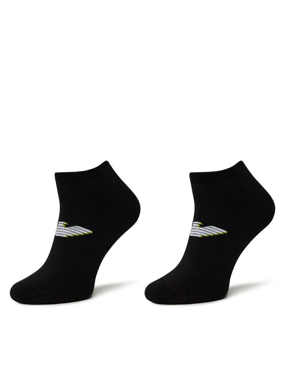 Set de 2 perechi de șosete medii pentru bărbați Emporio Armani EM000538 AF12299 MC005 Negru