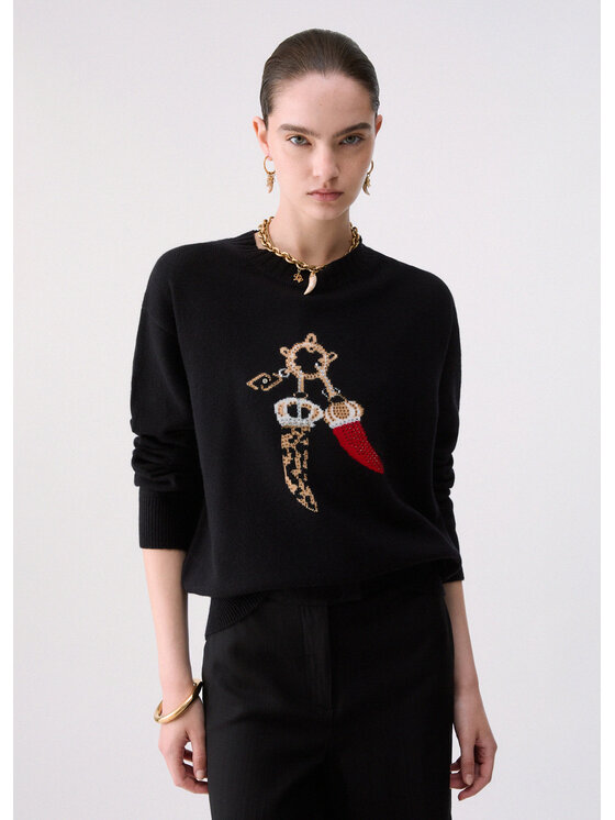 Liu Jo Liu Jo Maglione WF6457MS009L9457 Nero Regular Fit