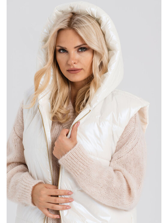 Look Made With Love Look Made With Love Bezrękawnik Pearl Look 934 Biały Feminine Fit