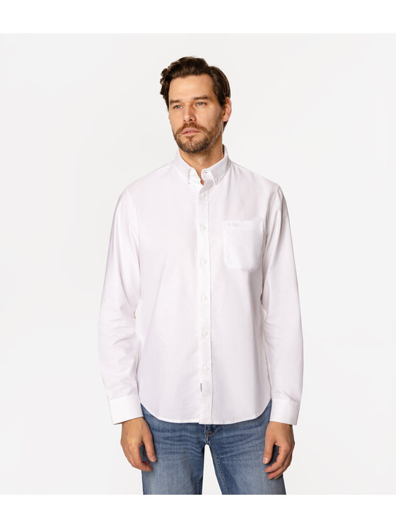 Lee Cooper Lee Cooper Koszula LARS OXFORD Biały Regular Fit