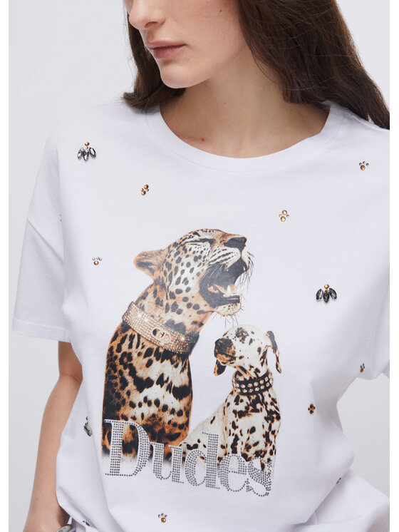 Liu Jo Liu Jo T-Shirt WA6331JS904P9272 Biały Regular Fit