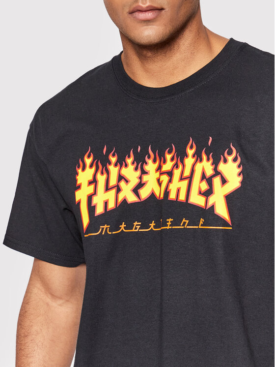 T-shirt Godzilla Flame Nero Regular Fit