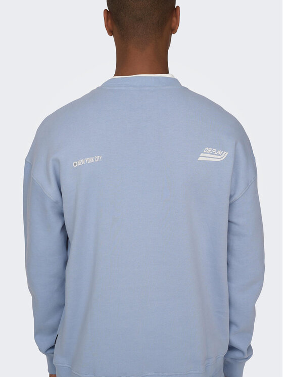 Only & Sons Only & Sons Світшот 22026376 Голубий Regular Fit