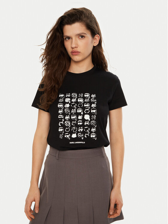 KARL LAGERFELD KARL LAGERFELD T-Shirt A1W17124 Černá Regular Fit