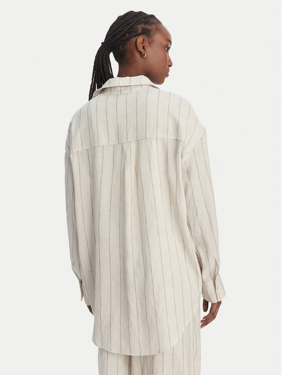 Eleh Eleh Πουκάμισο SS260271 Εκρού Relaxed Fit