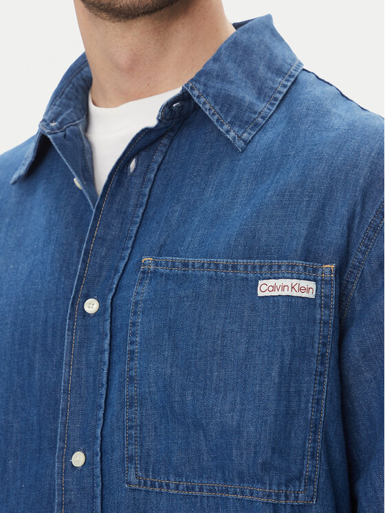 Calvin Klein Jeans Calvin Klein Jeans džínová košile J30J327509 Tmavomodrá Regular Fit