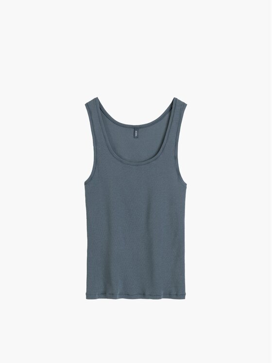 Atlantic Atlantic Top ribbed Niebieski Regular Fit