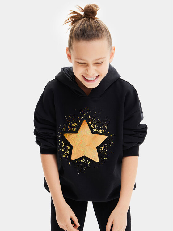 Desigual Mikina 23WGSK02 Čierna Regular Fit