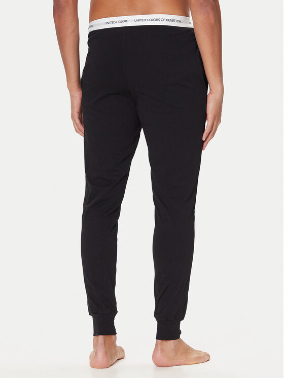 United Colors Of Benetton United Colors Of Benetton Pidžama hlače 30964F00V Crna Regular Fit
