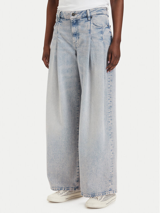 Guess Jeans Blugi W6GA2U D5M57 Albastru Wide Leg