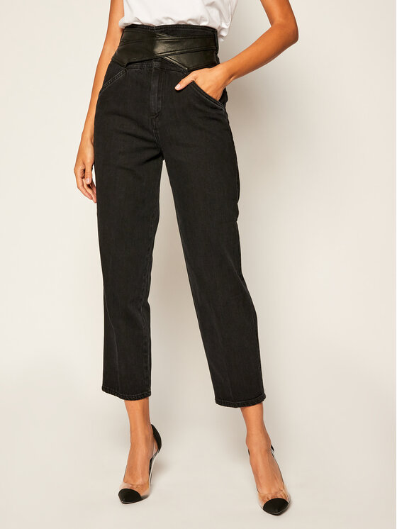 PINKO Pinko Jeans hlače Shelby Al 20-21 PDEN 1J10H2 Y647 Črna Relaxed Fit