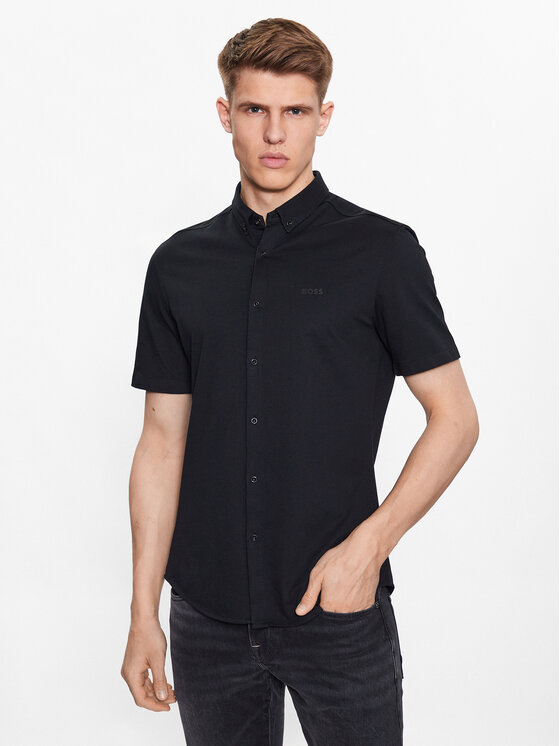 Camicia 50487531 Nero Regular Fit