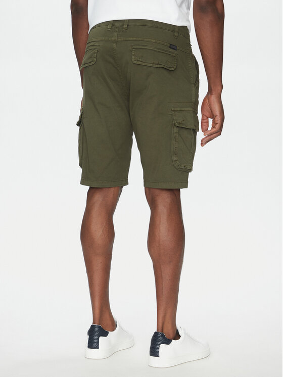 INDICODE INDICODE Bavlnené šortky Inpearl 70-762 Kaki Regular Fit