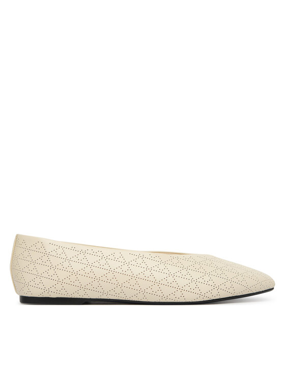 Calvin Klein Calvin Klein Baleríny Square Ballerina Aop Lth HW0HW02936 Béžová