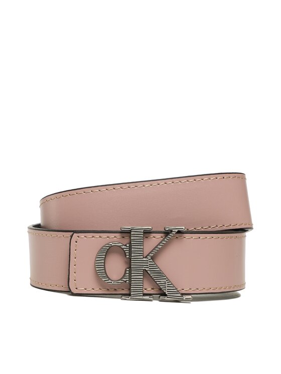 Curea de Damă Calvin Klein Jeans Mono Hardware Leather Belt 30mm K60K610364 Roz