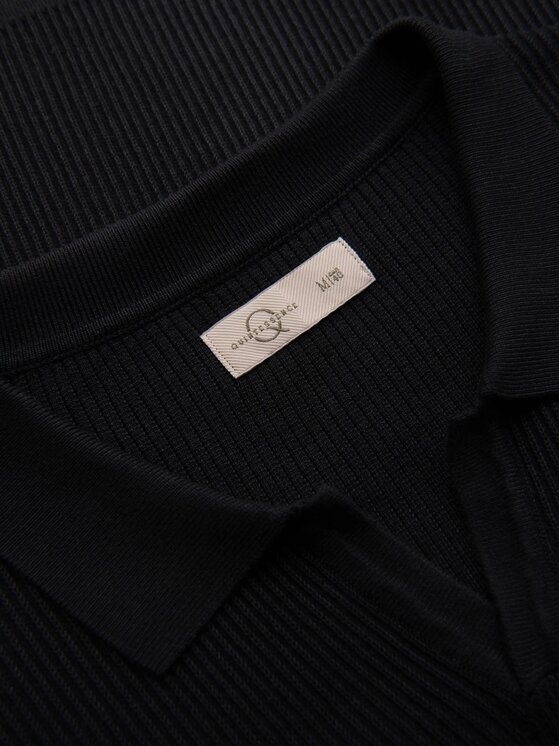 Ombre Ombre Polo OM-POSS-0160 Czarny Regular Fit