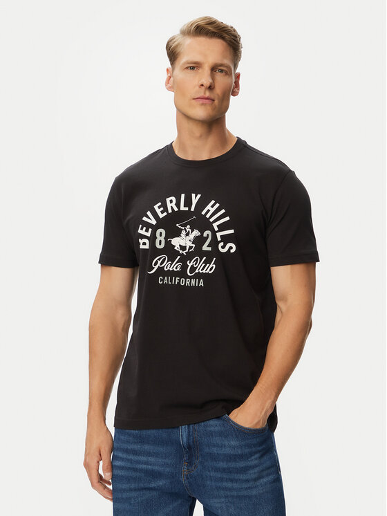 Beverly Hills Polo Club Tricou P-SS26M-TS1290 Negru Regular Fit