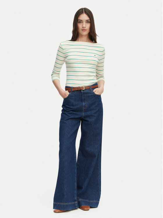 Tommy Hilfiger Tommy Hilfiger Majica New Cody WW0WW40589 Krem Slim Fit